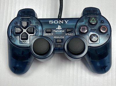 Controle Playstation 2, Ocean Blue, PS2, Original Sony (Usado)