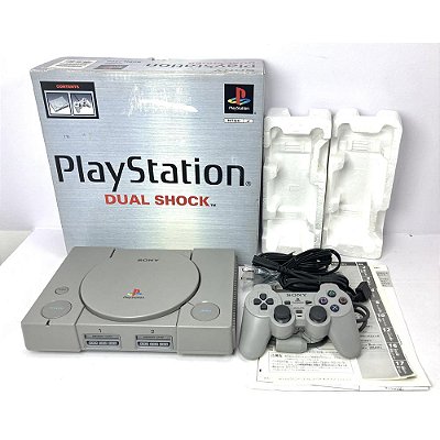 PlayStation 1, DualShock, Na Caixa Seriado, 1 Controle, Modelo SCPH-7500, PS1, (Usado)
