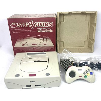 Sega Saturno, Branco, 1 Controle Original, Saturn, Na Caixa Seriado (Usado)