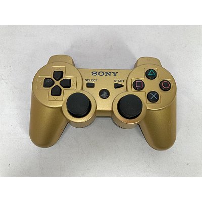 Controle Playstation 3 Dourado Yakusa , DualShock 3, Original Sony (Usado)