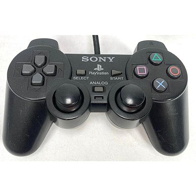 Controle Playstation 2 PRETO, DualShock 2 Original Sony (Usado)