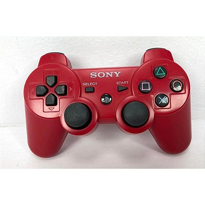 Controle Playstation 3 Vermelho , DualShock 3, Original Sony (Usado)