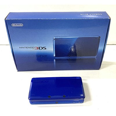 Nintendo 3DS, Cobalt Blue, Na Caixa Seriado, Original Nintendo (Usado)