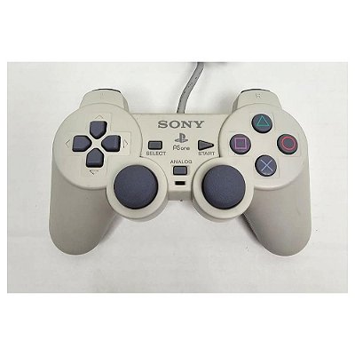 Controle Playstation Dualshock 1 Cinza -  Original Sony (Usado)