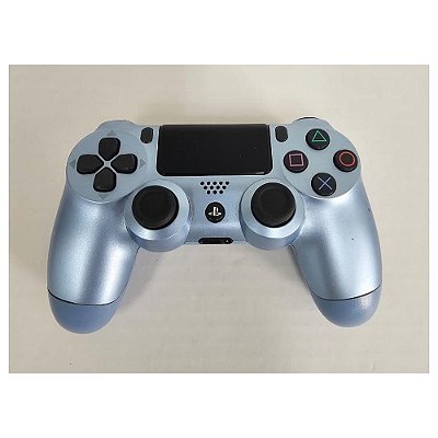 Controle Playstation 4 Azul Titânio, DualShock 4, Original Sony (Usado)