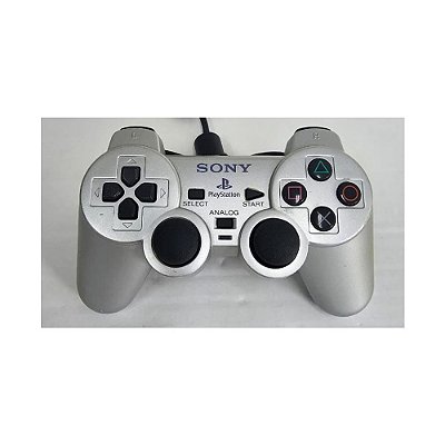 Controle Playstation 2 Prata , PS2, Original Sony (Usado)
