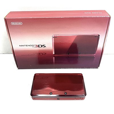 Nintendo 3DS, Flare Red, Vermelho, Na Caixa Seriado, Original Nintendo (Usado)