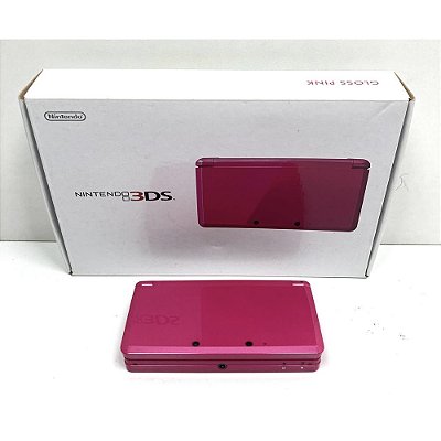 Nintendo 3DS, Gloss Pink, Na Caixa Seriado, Original Nintendo (Usado)
