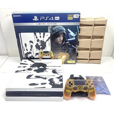 Playstation 4 PRO, Edição Death Stranding, Na Caixa Seriado, Modelo CUH-7200B, PS4 (Seminovo)