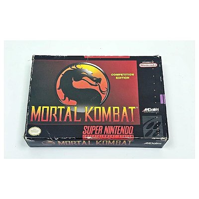 Mortal Kombat - Competition Edition, Super Nintendo, Cartucho Original com caixa  (Usado)