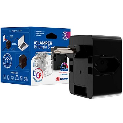 Protetor Eletrônico de Energia DPS iClamper, Filtro, 3 Tomadas