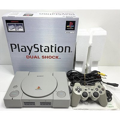 PlayStation 1, DualShock, Na Caixa Seriado, 1 Controle, Modelo SCPH-7000, PS1, (Usado)