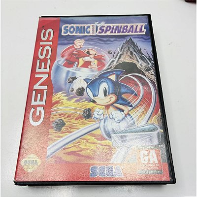 Sonic Spinball, Mega Drive Genesis,Sega, Original com Caixa (Usado)