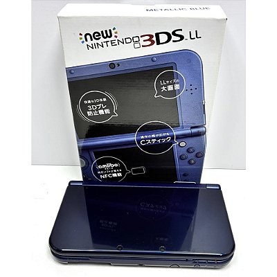 Nintendo New 3DS XL (LL), Metallic Blue, Na Caixa Seriado, Original Nintendo (Usado)