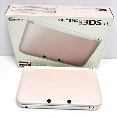 Nintendo 3DS XL (LL), Pink White, Na Caixa, Original Nintendo (Usado)