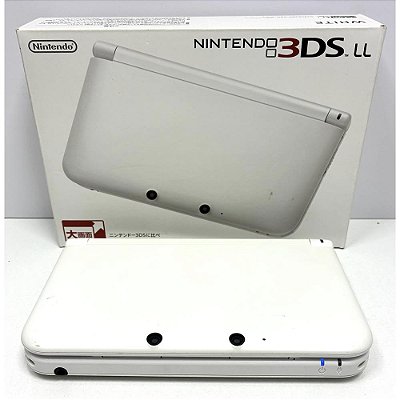 Nintendo 3DS XL (LL), White, Branco, Na Caixa Seriado, Original Nintendo (Usado)