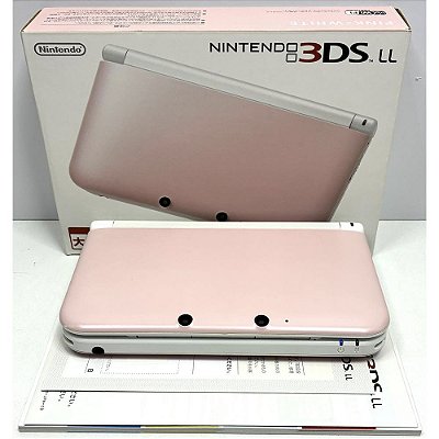 Nintendo 3DS XL (LL), Pink White, Na Caixa Seriado, Original Nintendo (Usado)