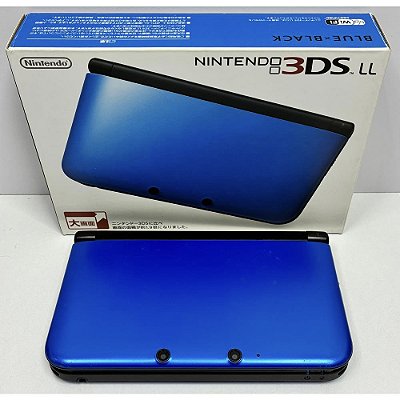 Nintendo 3DS XL (LL), Blue Black, Na Caixa Seriado, Original Nintendo (Usado)