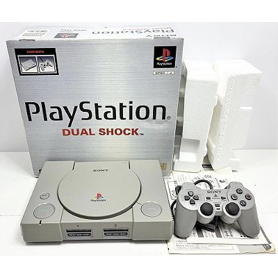 PlayStation 1, DualShock, Na Caixa Seriado, 1 Controle, Modelo SCPH-7500, PS1, (Usado)