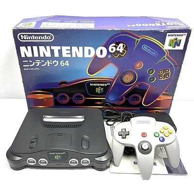 Console Nintendo 64, Na Caixa, Manual Seriado, 1 Controle, Original Nintendo (Usado)