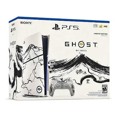 Playstation 5 Slim, Com Leitor, Edição Ghost of Yotei, Preto, Modelo CFI-2015
