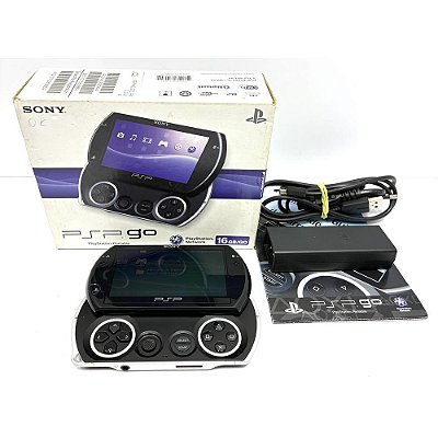 PSP GO, Na Caixa Seriado, Modelo PSP-N1010 PB, Original Sony, Usado