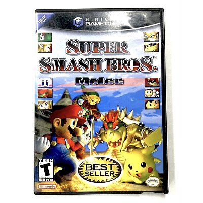 Super Smash Bros Melee, Gamecube Americano Original (Mídia Física) - Usado