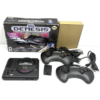 Mega Drive Classic, Genesis Mini, Na Caixa, 2 Controles Originais, Sega, Original (Usado)