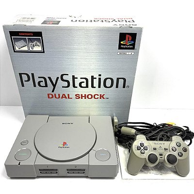 PlayStation 1, DualShock, Na Caixa Seriado, 1 Controle, Modelo SCPH-7000, PS1, (Usado)