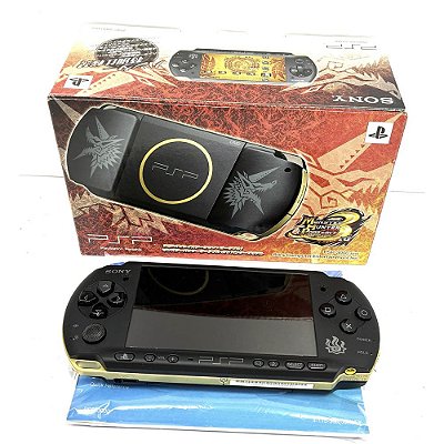 PSP, Monster Hunter, Na Caixa Seriado, Modelo PSP-3000 MHB, Original Sony, Usado
