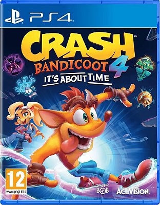 Crash Bandicoot 4 It's About Time (Inglês) - PS4 (Mídia Física) - Novo, Lacrado