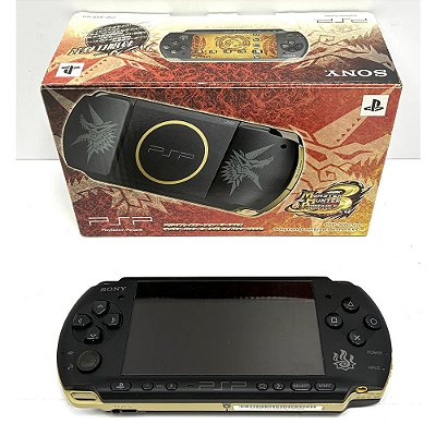 PSP, Monster Hunter, Na Caixa Seriado, Modelo PSP-3000 MHB, Original Sony, Usado