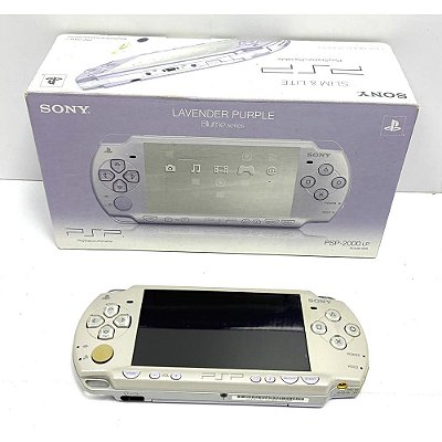 PSP, Lavender Purple, Na Caixa Seriado, Modelo PSP-2000 LP, Original Sony, Usado