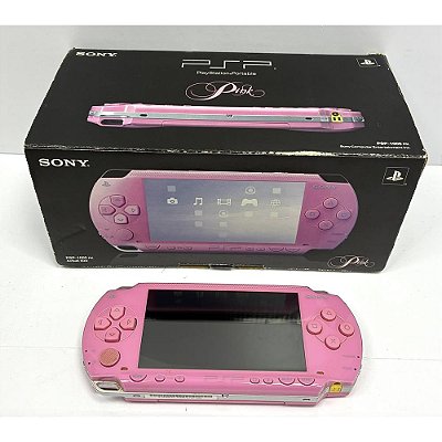 PSP, Pink, Na Caixa Seriado, Modelo PSP-1000 PK, Original Sony, Usado