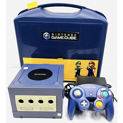 Gamecube Azul, Com Maleta Original, 1 Controle Original, Nintendo (Usado)