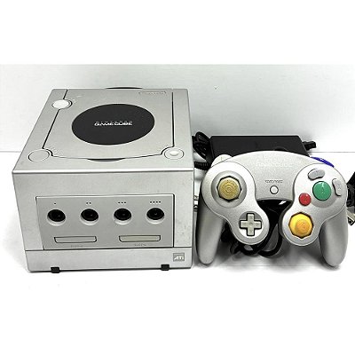 Gamecube Prata, 1 Controle Original Prata, SD Cheio de Jogos (Usado)