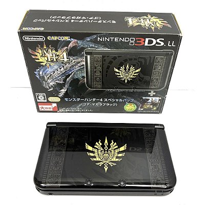Nintendo 3DS XL (LL), Edição Monster Hunter 4, Na Caixa Seriado, Original Nintendo (Usado)