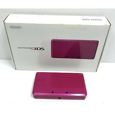 Nintendo 3DS, Gloss Pink, Na Caixa Seriado, Original Nintendo (Usado)