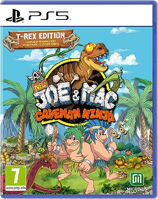 New Joe & Mac Caveman Ninja T-Rex Edition - PS5 (Mídia Física) - Novo, Lacrado