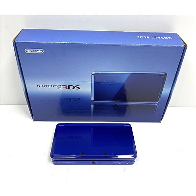 Nintendo 3DS, Cobalt Blue, Na Caixa Seriado, Original Nintendo (Usado)