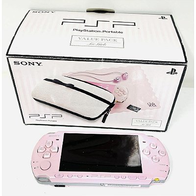 PSP, Blossom Pink, Na Caixa Seriado, Modelo PSP-3000 ZP, Original Sony, Usado
