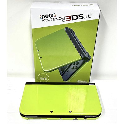 Nintendo New 3DS XL (LL), Verde, Lime Black, Na Caixa, Original Nintendo (Usado)