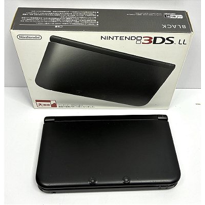 Nintendo 3DS XL (LL), Black, Preto, Na Caixa Seriado, Original Nintendo (Usado)