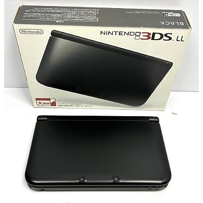 Nintendo 3DS XL (LL), Black, Preto, Na Caixa Seriado, Original Nintendo (Usado)