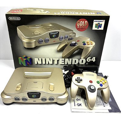 Console Nintendo 64 GOLD, Com 1 Controle Dourado, Na Caixa, Original Nintendo (Usado)