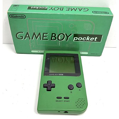 Game Boy Pocket, Verde, Na Caixa Seriado, MGB-001, Original, Nintendo (Usado)