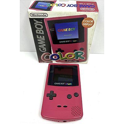 Game Boy Color, Vermelho, Na Caixa Seriado, CGB-001, Original, Nintendo (Usado)