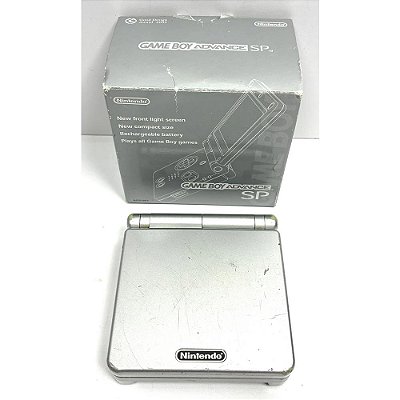 Game Boy Advance SP, Prata, Na Caixa, Original, Nintendo (Usado)