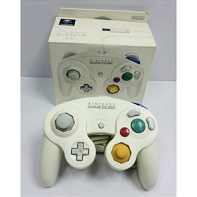 Controle Gamecube Branco, Original, Nintendo na CAIXA (Usado)