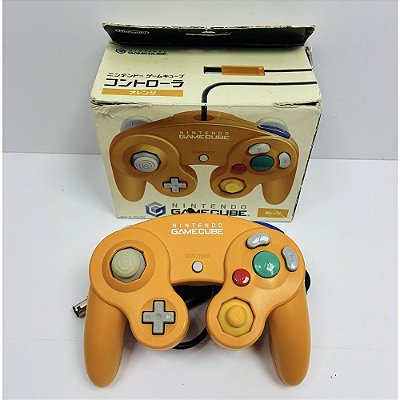 Controle Gamecube Laranja Caixa, Original, Nintendo (Usado)
